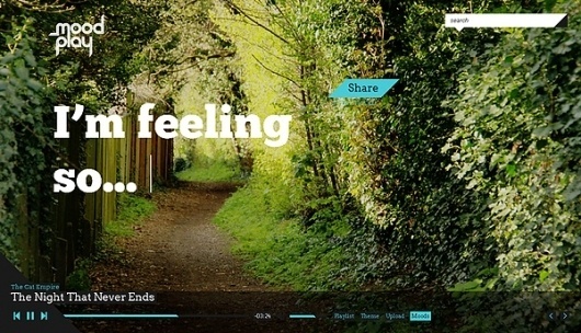 MoodPlay on the Behance Network #music #player #mood #modern