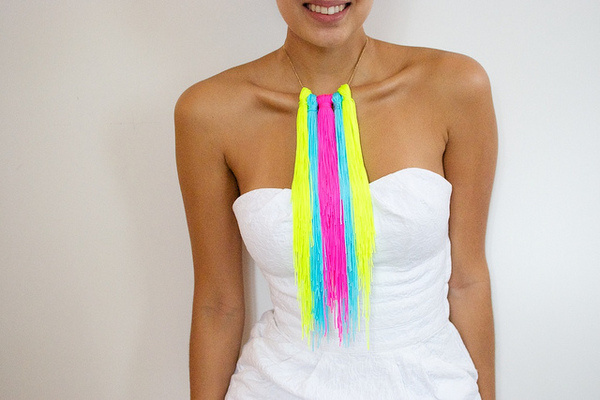1 #fringe #diy #necklace #neon
