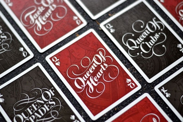 The Face Cards from The Type Deck - Typography Playing Cards