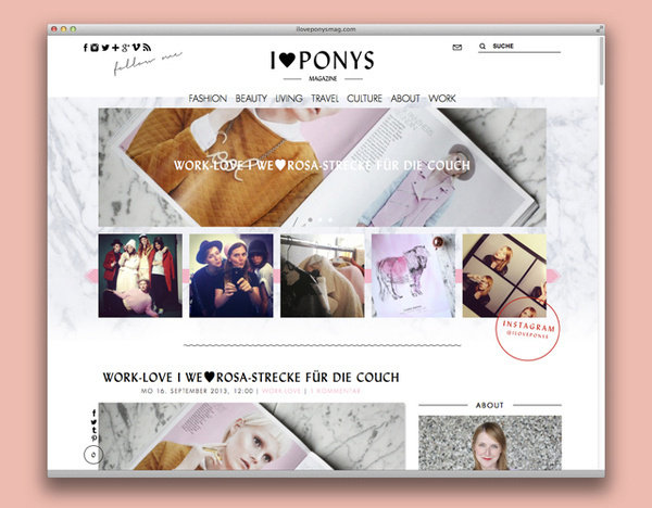 I love PONYS MAGAZINE #design #website #grafic #webdesign #layout #web