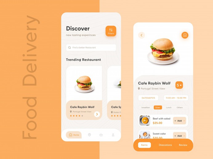Food Delivery ios UI