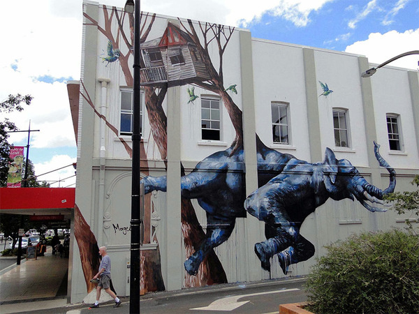 Guerilla Murals by Fintan Magee #mural #art #street