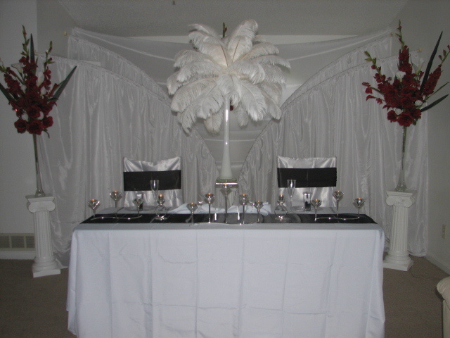 Crockery Table for Wedding Reception #reception #wedding #decorations