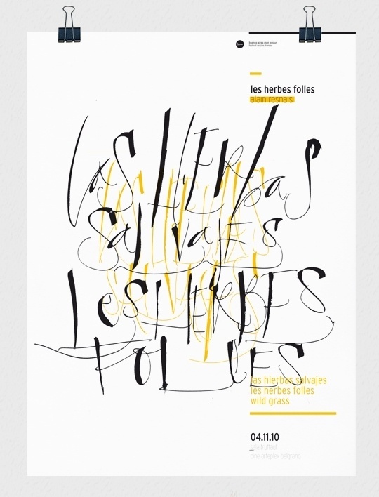 les herbes folles on the Behance Network #les #calligraphy #fer #cozzi #herbes #folles