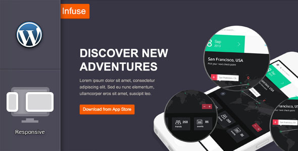 Mobile App Landing Page Wordpress Themes