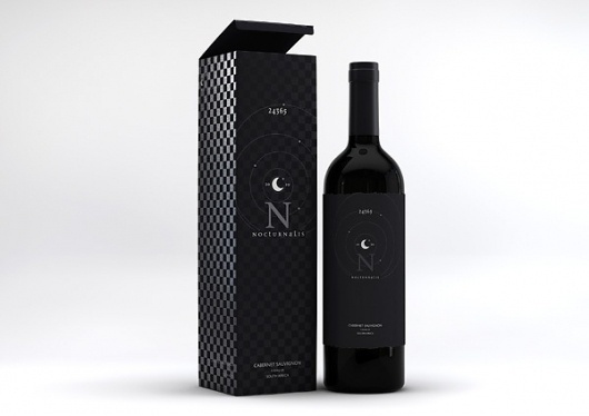 Nocturnalis / Durinalis on the Behance Network #packaging #black #label #night #wine #stars #moon