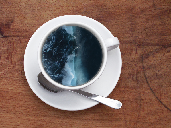 Surreal coffee cup