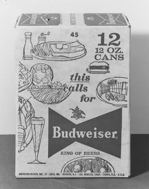 Budweiser's 'Bowtie Shape' CanÂ The Dieline #packaging #retro #beer