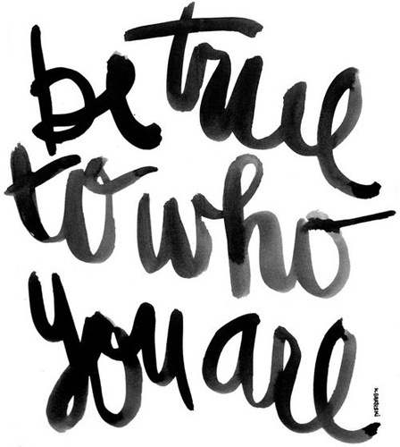 be true to who you are #quote #black #true #type #watercolor