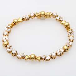 Armband mit 20 Diamant-Navettes