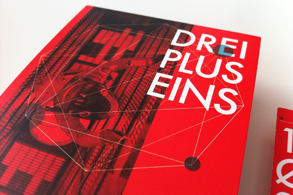 DREI PLUS EINS / Flyer on Behance #red #electronic