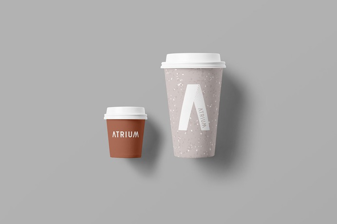 Atrium Corporate Design - Mindsparkle Mag Atrium is a cafe situated on the ground level of a high-rise office building near Flagstaff Garden. The branding direction is clean and elegant, with unique colour selections. #logo #packaging #identity #branding #design #color #photography #graphic #design #gallery #blog #project #mindsparkle #mag #beautiful #portfolio #designer