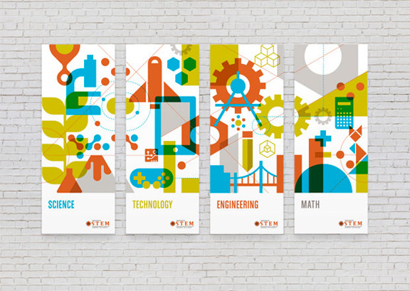 Graphic Statement: Mint Goes Bold for WaStem #illustration #overlay