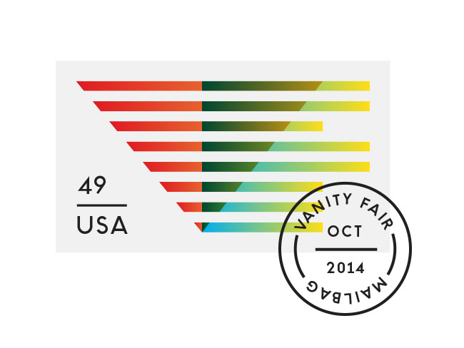Vanity Fair Mailbag Stamp - Matt Chase | Design, Illustration #stamp #illustration