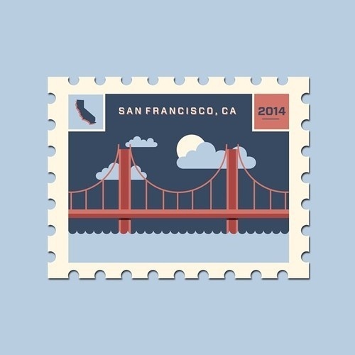 Brock Weaver | San Francisco #stamp #san #illustration #francisco #california