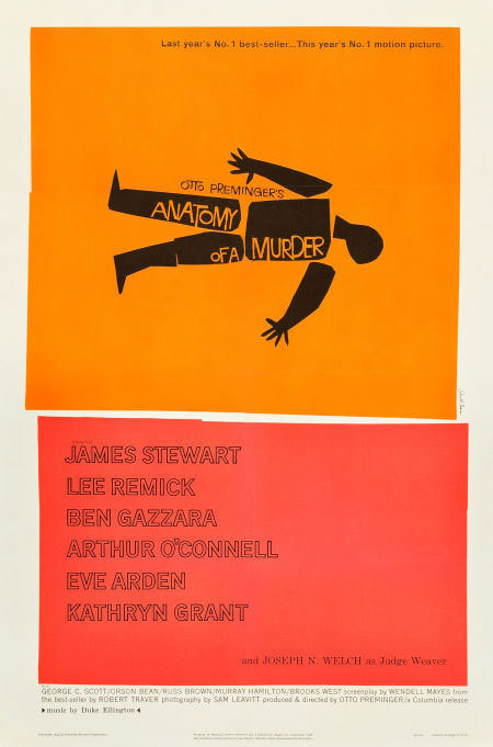 Anatomy of a Murder, Otto Preminger, Saul Bass #movie #poster #film