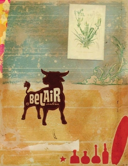 Art of the Menu: BelAir Cantina #menu #color #palette #cover #illustration #silhouette