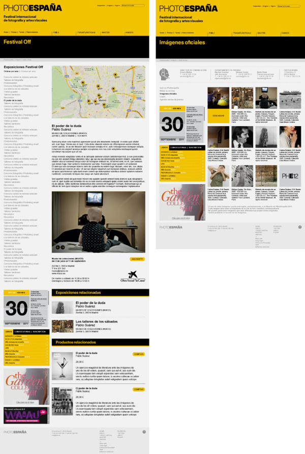 Website PHotoEspana by Erretres #website #design #web