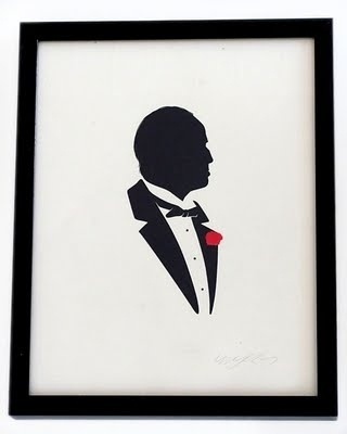 Cultural Compulsive Disorder: Olly Moss's Paper Cuts: Silhouettes Of Pop Culture Icons #don #godfather #olly #corleone #moss