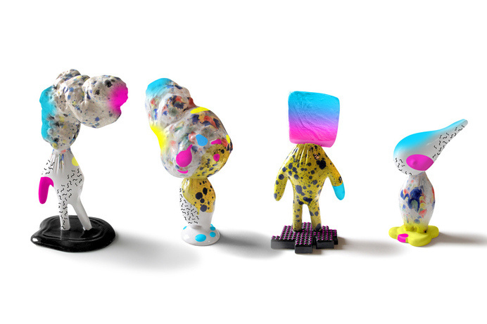 I'm not digital - ceramic, spray paint, objects, installation, diploo studio #vaporwave #diploo #sculpture #installation #fresh #design #glitch #art #ceramic