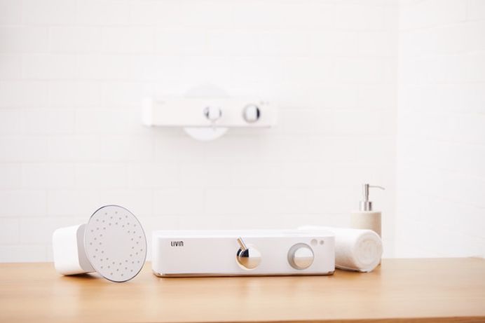 Livin: Efficient Smart Shower - IPPINKA Imagine running your shower without ever leaving your bed. Livin Shower is here to perfect your morning routine. It uses touch technology and your smartphone to set the perfect water temperature and saves you a lot of time in between.