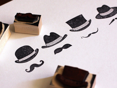 logo stamp set for letterhead and use at the hat shop #stamp #logos