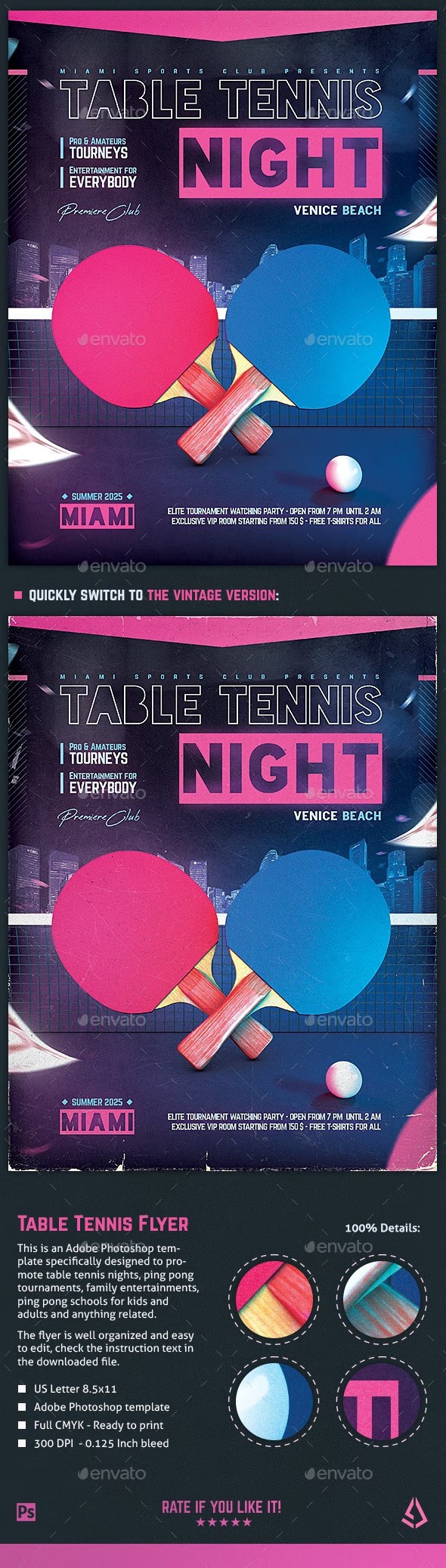 DOWNLOAD:
https://graphicriver.net/item/table-tennis-club-flyer-ping-pong-template/38006965

This is an table tennis club flyer specifically designed to promote ping pong tournaments, ping pong leagues, family fun centers and game amusement centers and in general anything related to the sport of table tennis for kids and adults.