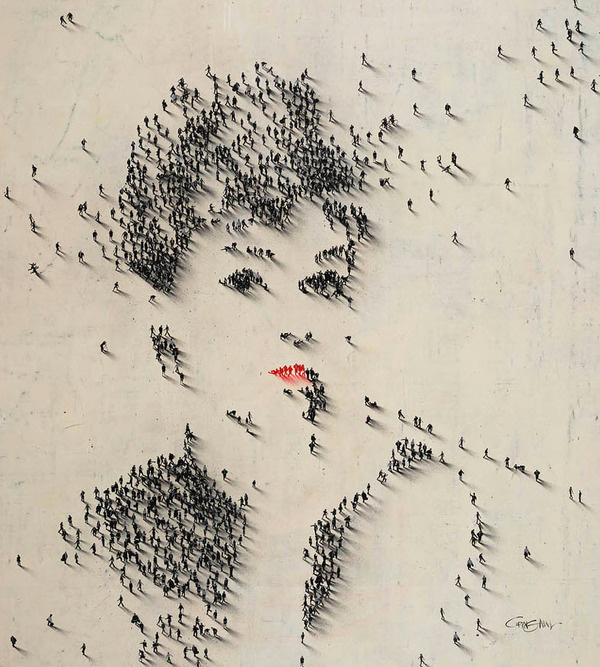 Artwork by: Craig Alan, Populous Adrey. Deljou Art Group. 48x60 Canvas. #installation