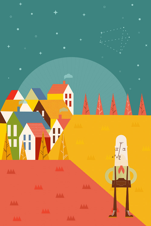 Lucas Jubb #vector #house #night #illustration #shape #music #editorial #magazine