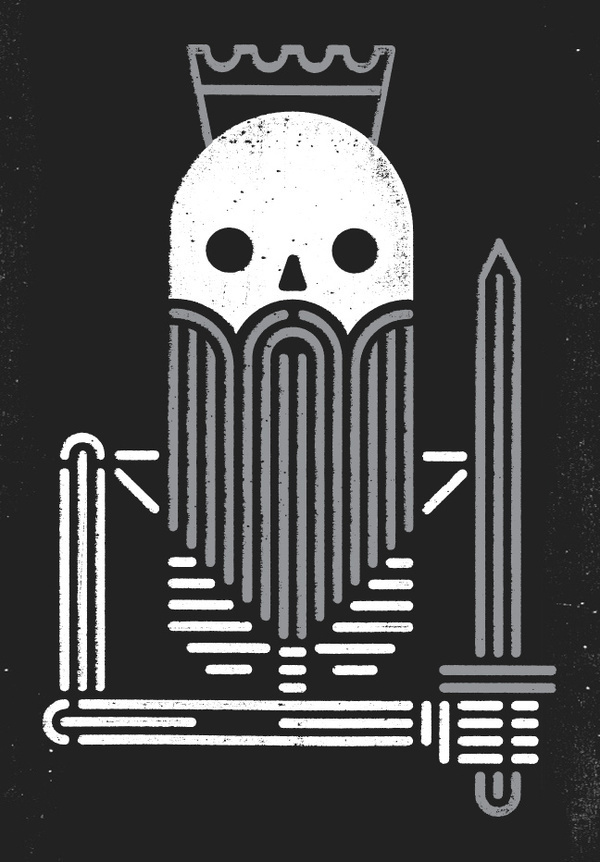 Dead king dribbble large #skeleton