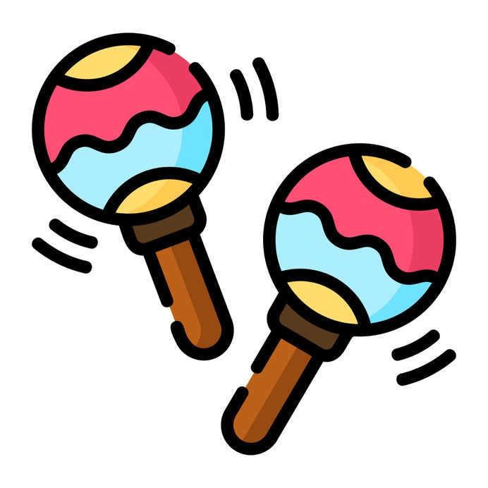 See more icon inspiration related to instrument, music, birthday and party, cultures, music and multimedia, maracas, tropical, orchestra, shaker and musical on Flaticon.