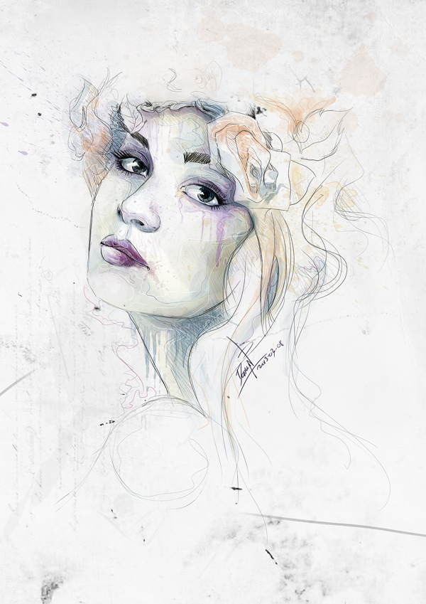 Digital WaterColor #woman