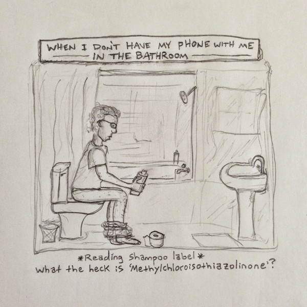 going to the bathroom without my phone #comic #iphone #drawing