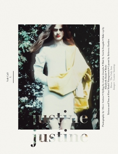 Justine | Volt Café | by Volt Magazine #beauty #design #graphic #volt #photography #art #fashion #layout #magazine #typography