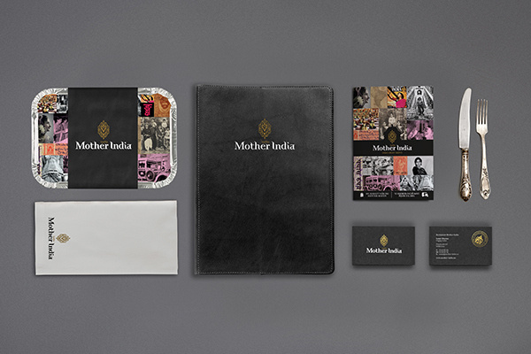 Mother India Norway's oldest authentic Indian restaurant #norway #visual #branding #packaging #india #design #restaurant #oslo #brand #identity #logo