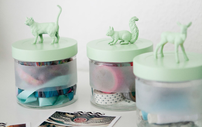 Animals on jars