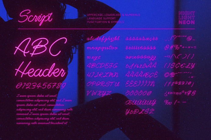 Retro Neon Font Collection by Wing's Art Studio