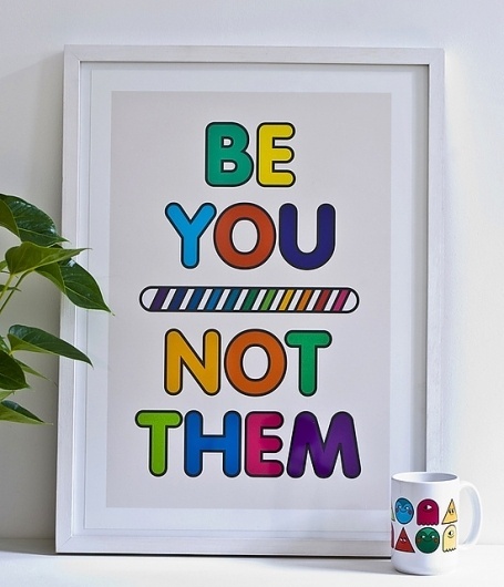 A Colourful Rebellion - A2 Print - Onesidezero / Brett Wilkinson #print #graphic #illustration #ty #art #poster #type #framed #typography