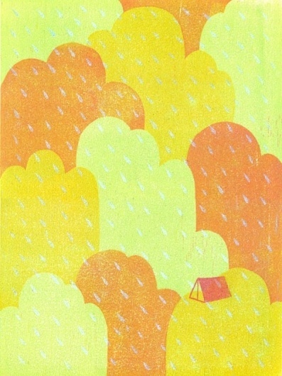 design work life » cataloging inspiration daily #clouds #illustration #rain #tent