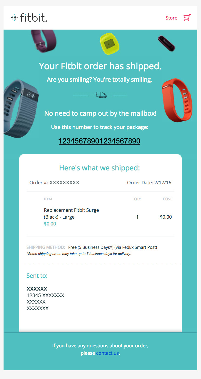 fitbit | Shipping Confirmation Emai
