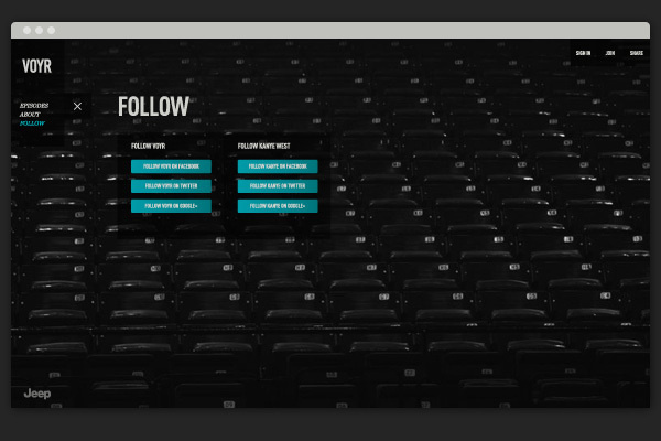 VOYR | Kanye West + Wardenclyffe Institute #website #design #branding