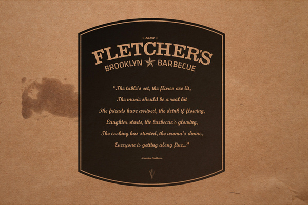Fletcher's Brooklyn Barbecue #branding #barbecue #identity #fletchers #custom #logo #brooklyn #typography