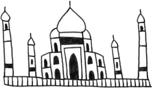 Taj Mahal #illustration #drawing
