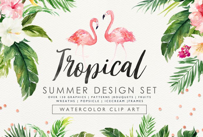 Summer Design Set-Tropical on Behance