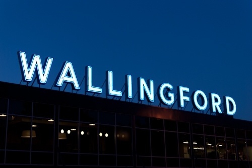 Our Seattle #seattle #sign #typography #blue #neon