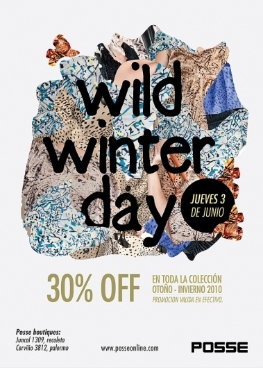 POSSE / e-cards on the Behance Network #fashion #flyer #design #winter
