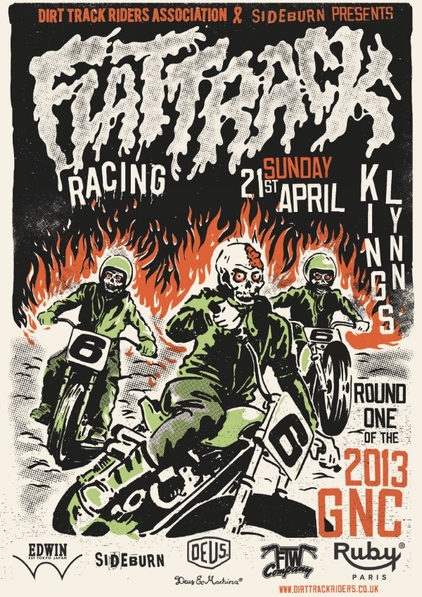 2013 DTRA poster #dsign #sideburn #motorcycle #undead #deus #poster #edwin #illustraion