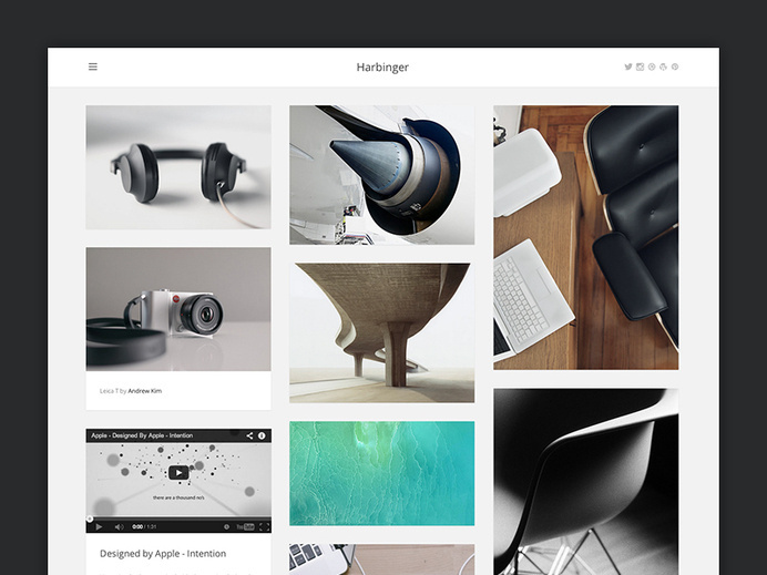 Harbinger Tumblr Theme #design #web #blog