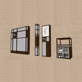 Signage | Sign Design | Wayfinding | Wayfinding signage | Signage design | Wayfinding Design | 精品中式导视设施 SU模型 sketchup模型