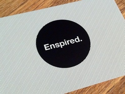 Dribbble - Enspired Creative Business Cards by Ben Bate #side #lines #white #ways #print #black #simple #enspired #maple